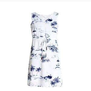 Palmwave Ladies Aloha Dress,  100% Rayon, R91-D290 (White map), Size Medium, NWT